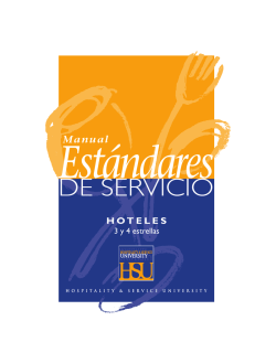 Est&aacute;ndares de Servicio - HSU Hospitality & service university
