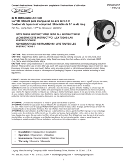 30 ft. Retractable Air Reel Carrete retr&aacute;ctil para mangueras de aire