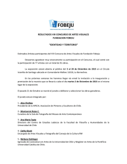 resultados viii concurso de artes visuales fundacion fobeju