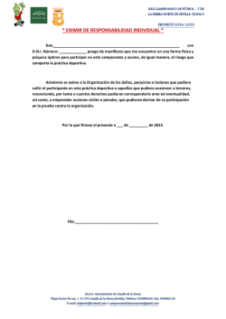 EXIMIR DE RESPONSABILIDAD INDIVIDUAL - futbol7