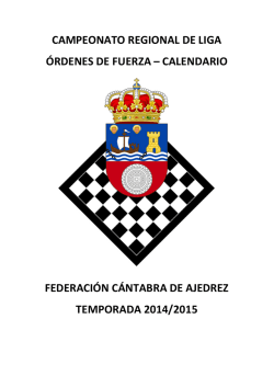 Orden de Fuerzas - Federaci&oacute;n C&aacute;ntabra de Ajedrez