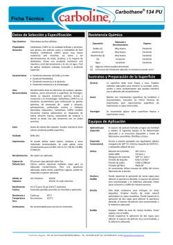 Carbothane 134 PU Ficha T&eacute;cnica
