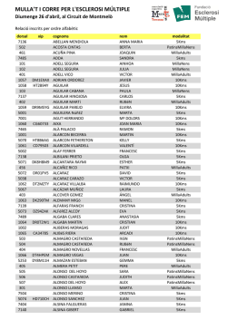 MULLA`T I CORRE PER L`ESCLEROSI M&Uacute;LTIPLE