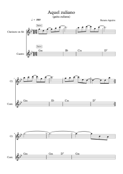 Partitura de Aquel Zuliano