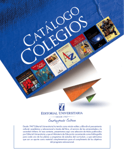 Desde 1947 Editorial Universitaria ha tenido como misi&oacute;n editar y