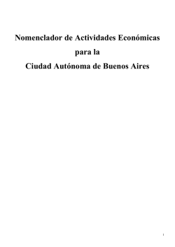 Nomenclador de Actividades Econmicas para la