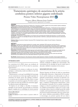 Tratamiento quir&uacute;rgico de aneurisma de la arteria cerebelosa