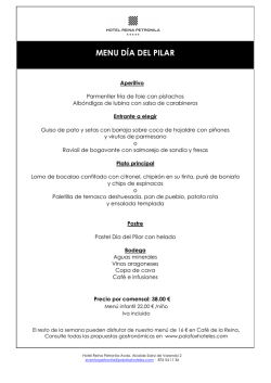MENU DIA DEL PILAR REINA PETRONILA