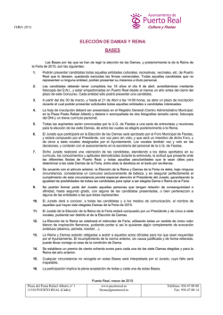 ELECCI&Oacute;N DE DAMAS Y REINA BASES