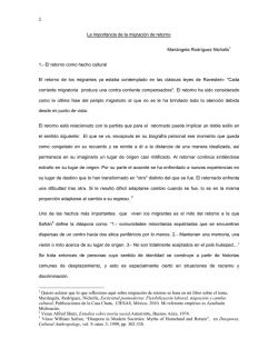 La importancia de la migracion de retorno I