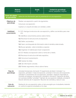 Materia Lenguaje Grado 6 Unidad de aprendizaje Piensa, prep&aacute;rate