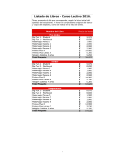 Lista de libros 2016