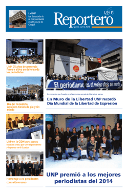 UNP premi&oacute; a los mejores periodistas del 2014