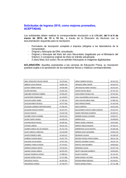 Listado de Mejores Promedios