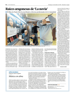 Ra&iacute;ces aragonesas de `La novia` - Sociedad Filarm&oacute;nica de Zaragoza