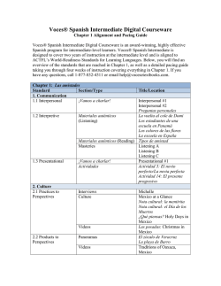Voces&reg; Spanish Intermediate Digital Courseware