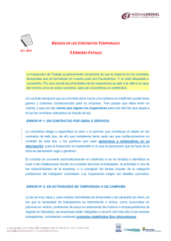 RIESGOS DE LOS CONTRATOS TEMPORALES 3 ERRORES