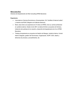 Mar&iacute;a Jes&uacute;s Rico Directora del departamento de Risk Consulting