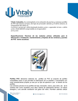 Descargar PDF - Colombia Vitaly, Ventanas y Puertas Termoac&uacute;sticas