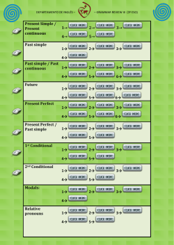 Present Simple / Present continuous 1&rarr; 2&rarr; 3&rarr; 4&rarr; 5&rarr; Past