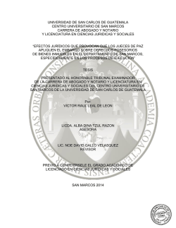 efectos jur&iacute;dicos que provocan que los jueces de paz apliquen el