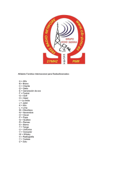 Alfabeto Fon&eacute;tico Internacional para Radioaficionados: &middot; A = Alfa &middot; B
