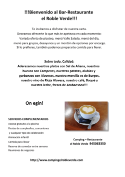 !!!Bienvenido al Bar-Restaurante el Roble Verde!!! On egin!