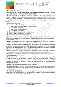 Estimado/a alumno/a: Bienvenido/a al curso de