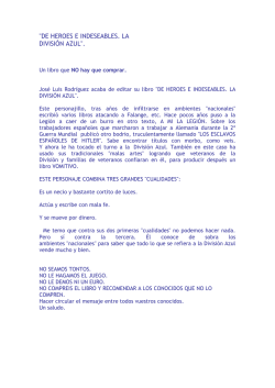 "DE HEROES E INDESEABLES