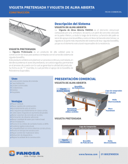 VIGUETA PRETENSADA Y VIGUETA DE ALMA ABIERTA