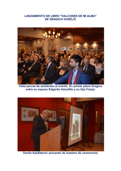 LANZAMIENTO DE LIBRO "HALCONES DE MI ALMA" DE