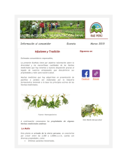 Infusiones y Tradici&oacute;n - Red de Agricultura Ecol&oacute;gica del Per&uacute;