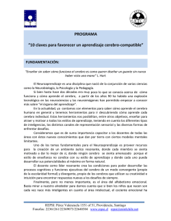 10 claves para favorecer un aprendizaje cerebro