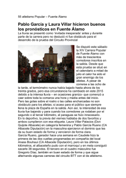 Pablo Garc&iacute;a y Laura Villar hicieron buenos los