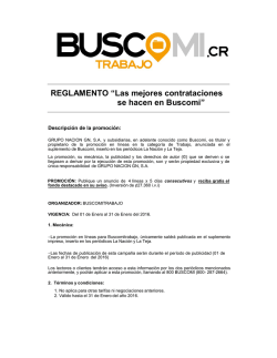 REGLAMENTO &ldquo;Las mejores contrataciones se hacen en Buscomi&rdquo;