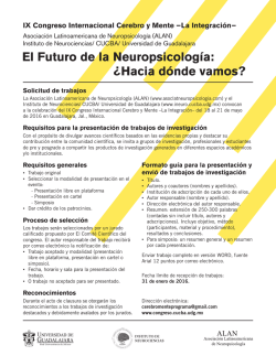 IX Congreso Internacional Cerebro y Mente &ndash;La Integraci&oacute;n&ndash;