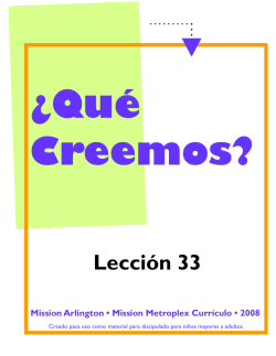 Lecci&oacute;n 33 - Mission Arlington