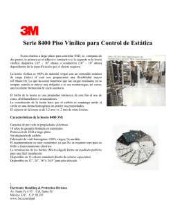 Serie 8400 Piso Vin&iacute;lico para Control de Est&aacute;tica
