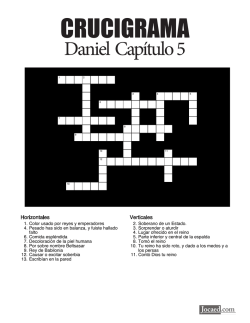 Crucigrama B&iacute;blico: Daniel Cap&iacute;tulo 5