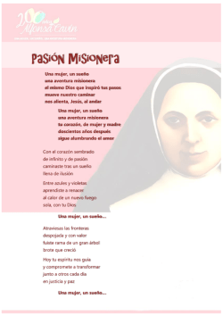 Pasi&oacute;n Misionera - Misioneras de la Inmaculada Concepci&oacute;n