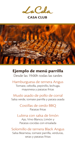 Ver ejemplo de men&uacute; parrilla
