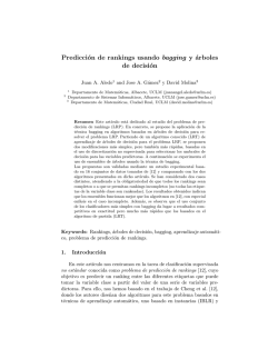Predicci&oacute;n de rankings usando bagging y &aacute;rboles de decisi&oacute;n