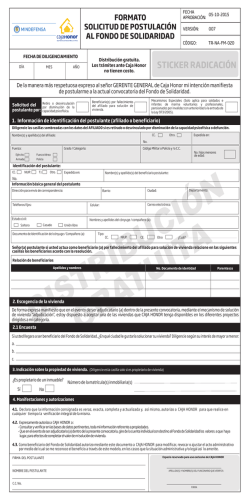 Postulaci&oacute;n Fondo de Solidaridad