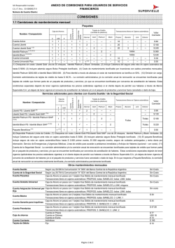 COMISIONES - Banco Supervielle
