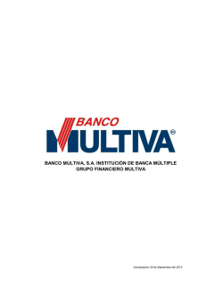 BANCO MULTIVA, S.A. INSTITUCI&Oacute;N DE BANCA M&Uacute;LTIPLE