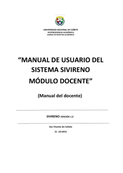 &ldquo;MANUAL DE USUARIO DEL SISTEMA SIVIRENO - inicio