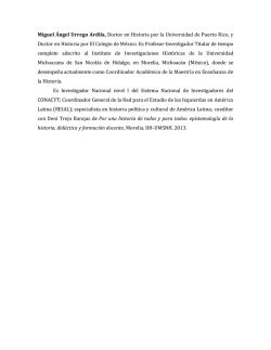 Miguel &Aacute;ngel Urrego Ardila, Doctor en Historia por la