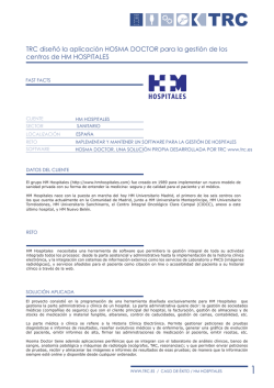 TRC dise&ntilde;&oacute; la aplicaci&oacute;n HOSMA DOCTOR para la gesti&oacute;n de los