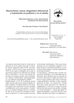 Macrocitosis: causas, diagn&oacute;stico diferencial y tratamiento en