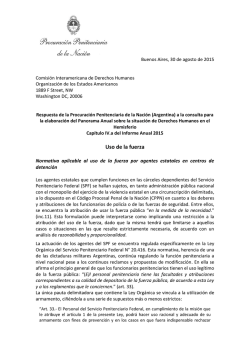 Uso de la fuerza - Procuraci&oacute;n Penitenciaria de la Naci&oacute;n